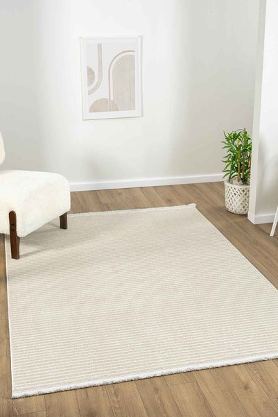 VİTALİHOME Ventura Bej Multi Shaggy Yumuşak Post Peluş Salon Oturma Odası Hal...