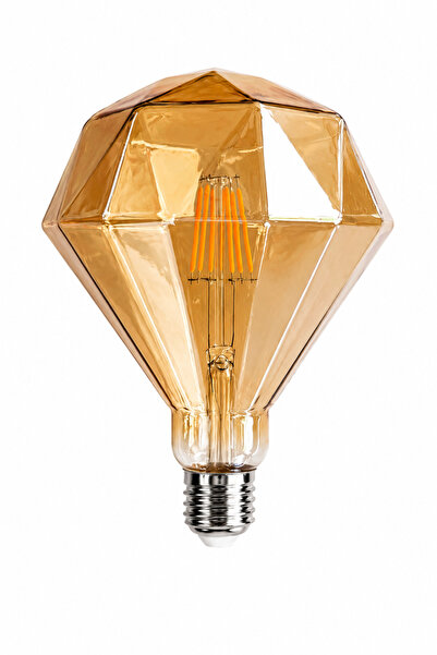 Helios Ledmar Ledmar HS-2070 6W E27 Rustik Kristal Filament LED Ampul Sarı