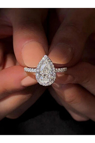 Take Two By Styli Embellished Pear-Shaped Ring