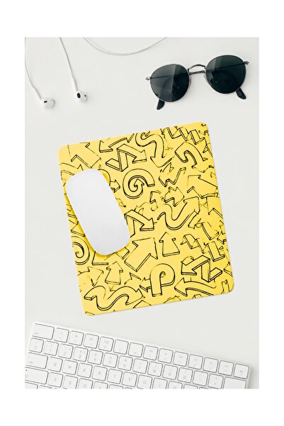HobiShop Soyut Desenli Bilek Destekli Mouse Pad | Kaymaz Tabanlı Mousepad | Ofis ve Oyuncu Mouse Altlığı