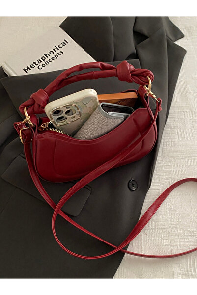 Take Two By Styli Red Shoulder Bag with Dual Handle