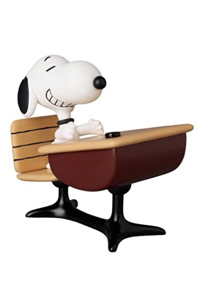 Medicom Peanuts UDF Seria 18 Figurină mini Snoopy cu birou, 9 cm