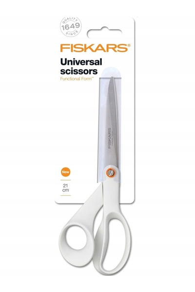 FiSKARS Foarfecă FF universală 21 cm pentru țesături, birou, casă, albă