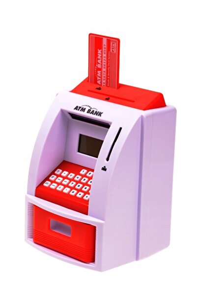 Ramiz Cutie seif ATM educativă mare din carton pentru copii + card ATM