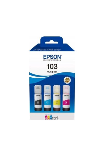 EPSON C13T00S64A Cerneală CMYK pentru imprimante EcoTank 4x65 ml