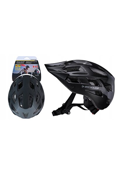 DUNLOP Cască de bicicletă cu LED reglabil și lumină spate M