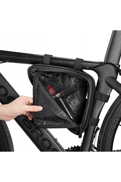 ROCKBROS Geantă de bicicletă impermeabilă, cu închidere tip arici, montabilă ...
