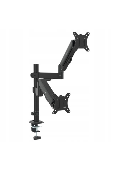 Maclean Suport de birou pentru 2 monitoare, reglabil, cu arc pe gaz, 17-32'',...