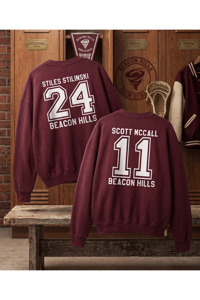 DASH WEAR سويت شيرت للجنسين من قطعتين من Teen Wolf Stilinski - سويت شيرت Mcca...