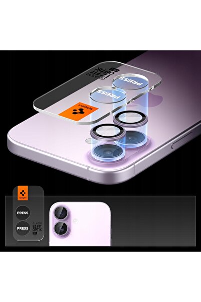 Spigen [2 bucăți] Sticlă lentilă cameră Optik Pro pentru iPhone 17/16/16 Plus