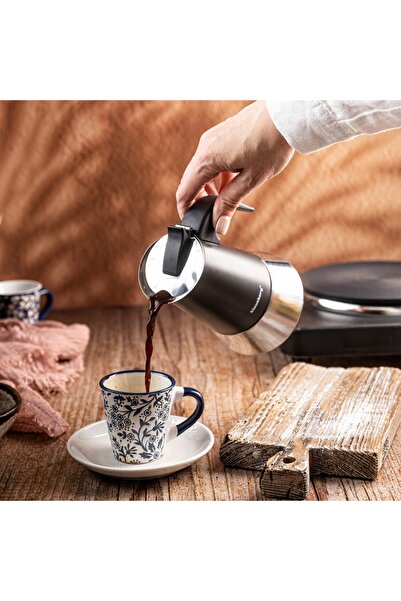 Klausberg APARAT DE CAFEA DIN OȚEL PENTRU PLITE CU INDUCCIE GAZ ESPRESSO, 4 C...