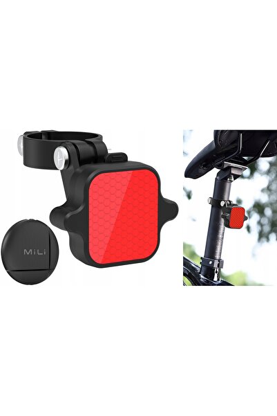 MiLi LiTag Duo Tracker GPS Lumină Reflectorizantă Spate pentru Bicicletă Andr...
