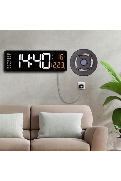 Renew Force Ceas cu alarmă electronic, LED, de podea și de perete, cel mai ma...