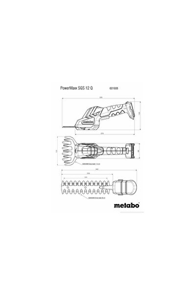 Metabo Foarfecă electrică fără fir de 20cm 12V 601608850