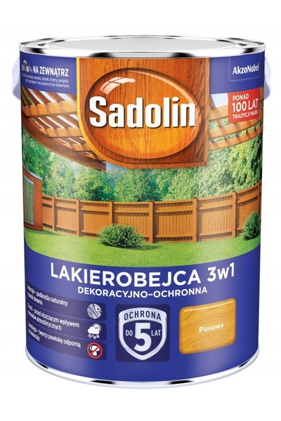 Sadolin LAKIEROBEJCA 3-în-1 DECORATIV PROTECȚIONANT 5L GRI