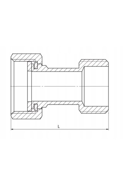 NO BRAND Niplu filetat din alamă 6/4'x6/4' Ottone