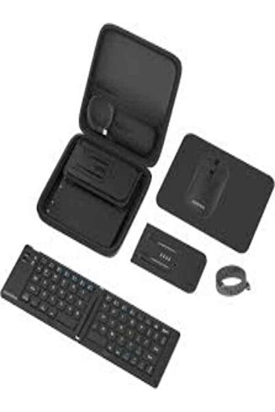 porodo All-in-One Travel Kit with Keyboard, Mouse, Stand, and Mousepad / 6-IN...