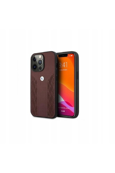 BMW Husă BMHCP13LRSPPR pentru Apple iPhone 13/ 13 Pro 6,1 " rigidă din piele