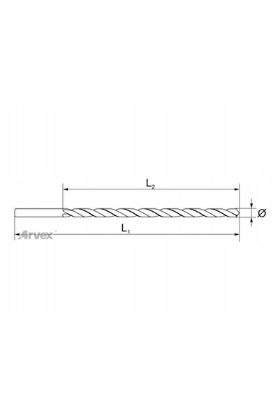 NO BRAND Burghiu pentru metal extra lung 8,5x390mm HSS-XL DIN 1869 Arvex
