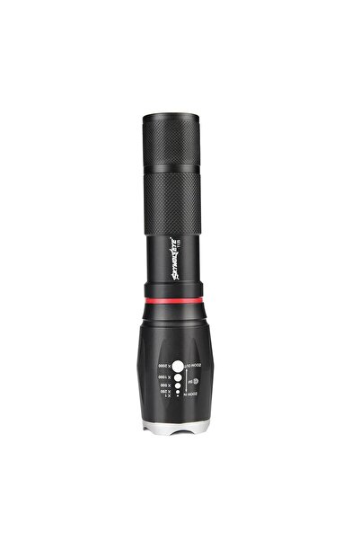 NO BRAND Lanternă tactică LED, cu zoom, puternică, T6+COB, proiector tactic m...