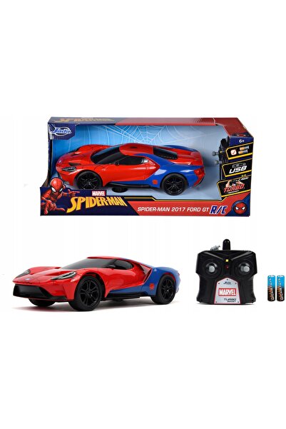 Jada Toys Mașină teleghidată Ford GT Spider-Man 1:16 cu telecomandă de 2,4 GH...