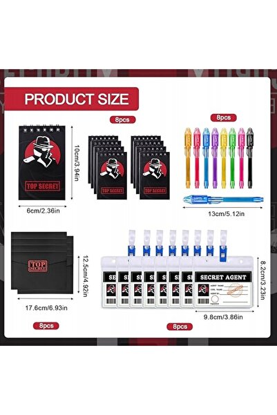 NO BRAND KIT DE DETECTIVAT PENTRU COPII: PIX UV, LUPĂ, CĂDERNET, CARDURI DE I...