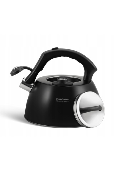 EDENBERG CEAȘCĂ DIN OȚEL CU FLUIER ȘI TERMOMETRU, 3 L, NEGRU MAT, COMPATIBILĂ...
