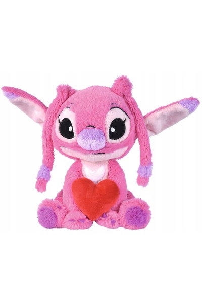 Simba Jucărie de pluș Disney Lilo Stitch Angel, păpușă care îmbrățișează cu i...