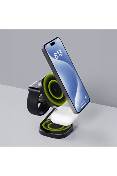 NO BRAND Încărcător wireless, stație de încărcare 3 în 1 Allity pentru telefo...