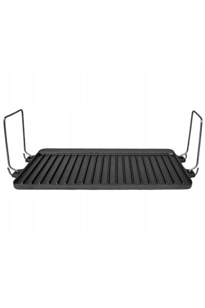 NO BRAND GELIWN Placă de grătar dublă, Tavă grill pentru foc de tabără 52 x 25cm