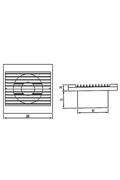 NO BRAND DOSPEL STYL 150 S VENTILATOR DE PERETE STANDARD