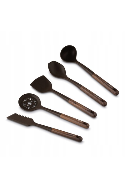 Starke Pro Set de ustensile de bucătărie, lingură din silicon Starlet Brown 5el