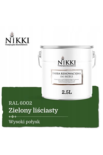 NO BRAND Vopsea pentru dulapuri de bucătărie Verde Frunză RAL6002 Lucios 2,5L
