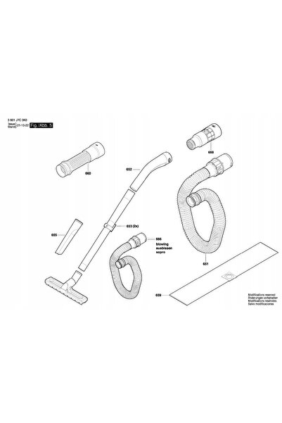 Bosch Furtun prelungitor GAS 12-25 PL pentru aspirator 3m 1619PB4750