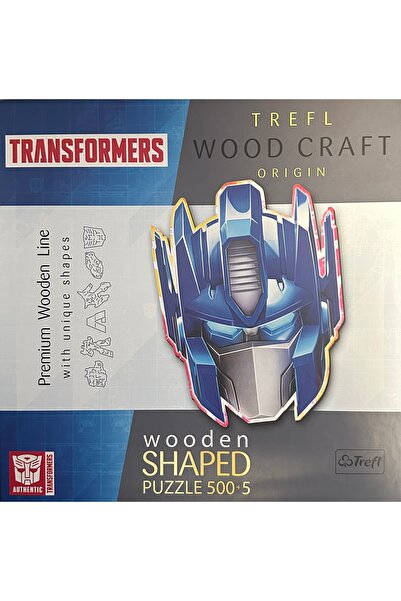 Trefl PUZZLE DREWNIANE 500 TRANSFORMERS Autobot Optimus Prime, joc puzzle vâr...