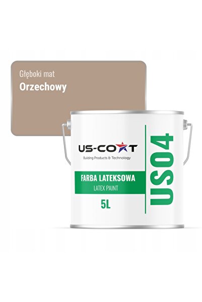 NO BRAND Vopsea latex pentru pereți, culoare nuc H4934, 5L, mat intens, pentr...