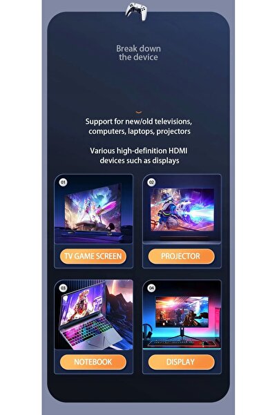 NO BRAND Consolă TV PRO EMULATOR JOCURI CULT TVHDMI + 2 PAD-uri, 20.000 de jo...