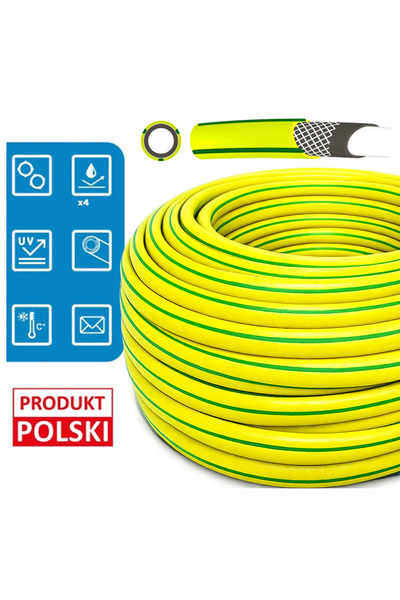 Bradas Furtun de grădină din cauciuc 1/2 " 30m 4 straturi + set conectori cu ...