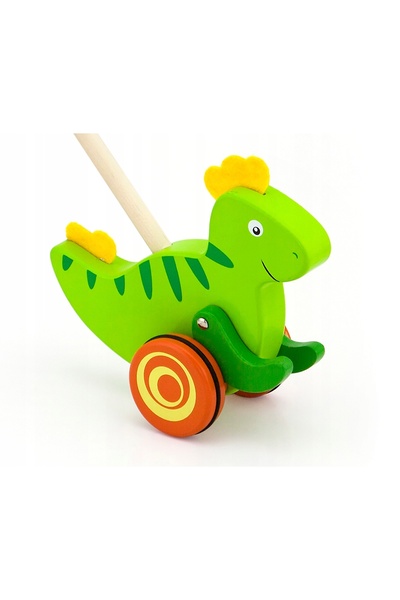 NO BRAND DINOSAUR pe roți, CU BĂȚ pentru împins – jucărie pe băț pentru copii...