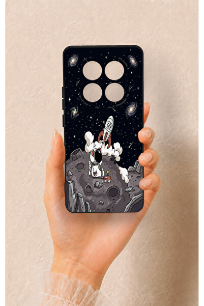 Vip Case Redmi Note 14 Pro 5G Uyumlu Uzay Astronot Desenli Silikon Kılıf