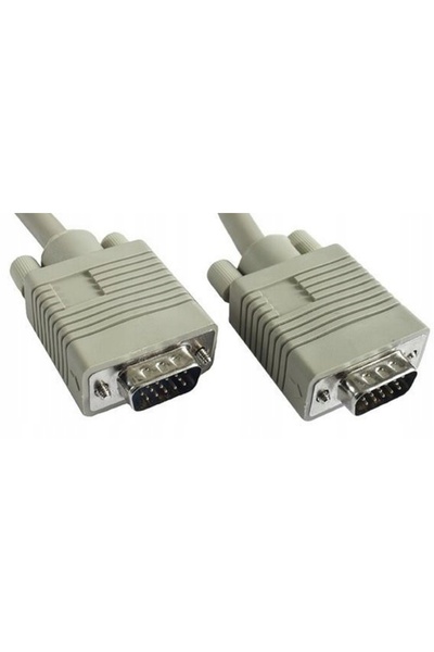 NO BRAND Cablu de conectare monitor, mufă DB15-DB15 SVGA, 30m, gri