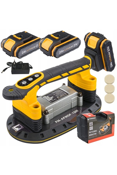 Powermat Vibrator cu ventuză pentru nivelarea plăcilor, 2xAKU 21V