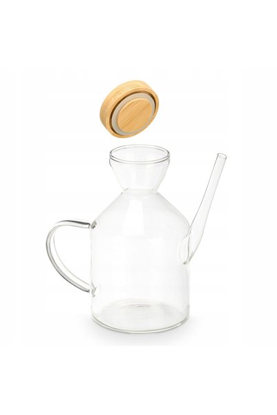 vivalto Sticlă de sticlă cu capac pentru ulei și oțet, 600 ml, transparentă.