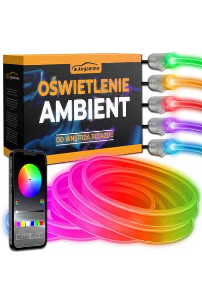 NO BRAND Iluminare ambientală interioară auto cu LED RGB de 7m, control prin ...