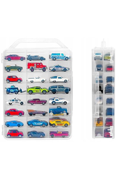 NO BRAND Cutie pentru mașinuțe Resoraki Hot Wheels, 48 de locuri, cu două feț...