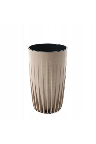 NO BRAND SET 3x Ghiveci înalt și îngust cu inserție tip bol MIRA 30x51,5cm