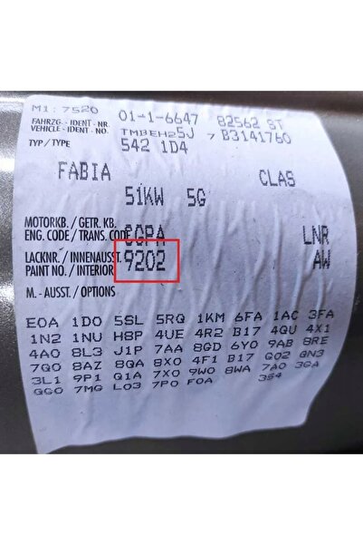 NO BRAND Vopsea auto spray originală SKODA LF9E Alb Candy