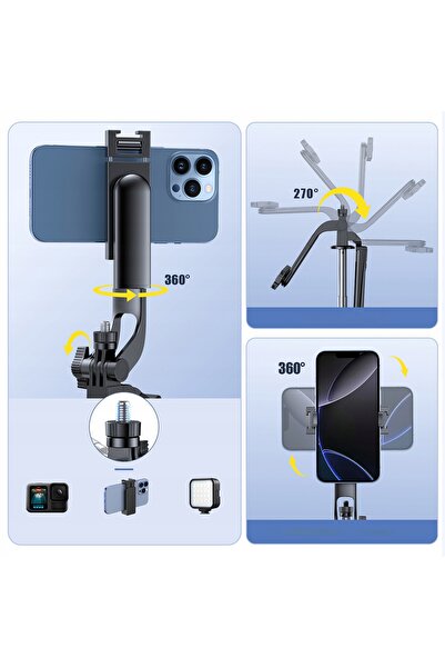 NO BRAND WOZINSKY SELFIE STICK 1.3M CU TRIPOD PENTRU TELEFONE CU SUPORT DE TE...