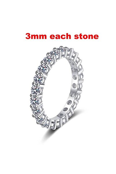Choice6 7 3mm TY 2-5mm Full Moissanite For Women Sparkling Wedding Eternity B...