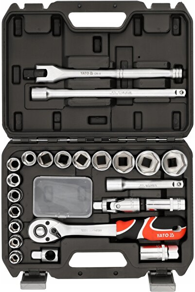 yato SET COMPLET DE CHEIȚE 1/2 " 24 PIESE YT-12662